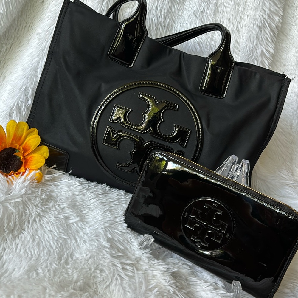 Tory Burch Ella Patent Tote Set